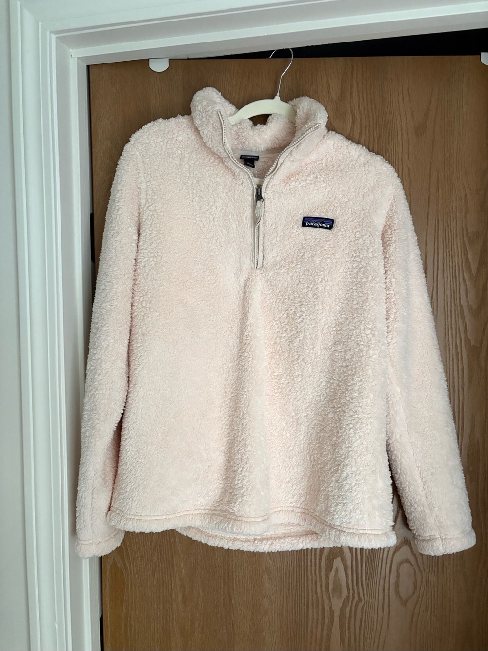 Patagonia Quarter Zip Pink Sherpa Pullover